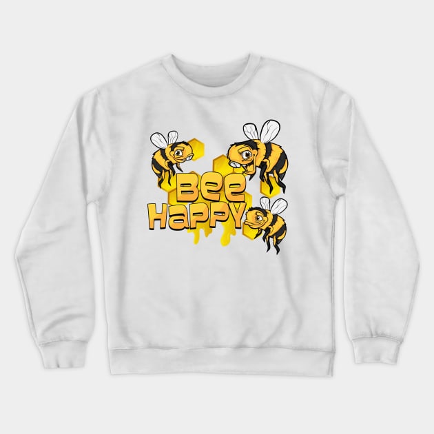 Bee Happy Crewneck Sweatshirt by Bee-Hero